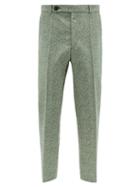 Matchesfashion.com Namacheko - Shil Wool Blend Straight Leg Trousers - Mens - Green