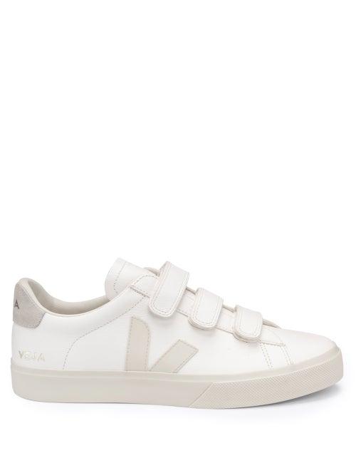 Veja - Recife Velcro-strap Leather Trainers - Womens - White