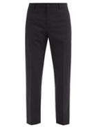 Matchesfashion.com Dolce & Gabbana - Cropped Wool-blend Straight-leg Trousers - Mens - Black
