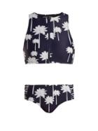 Matchesfashion.com Perfect Moment - Palm High Rise Bikini - Womens - Navy