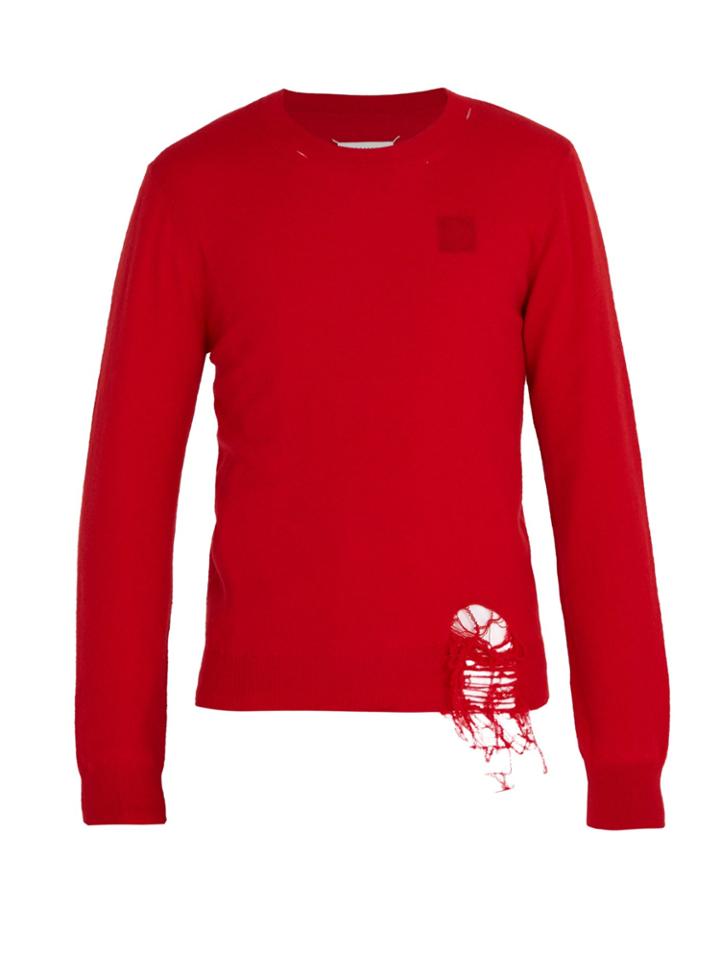 Maison Margiela Distressed Wool Sweater