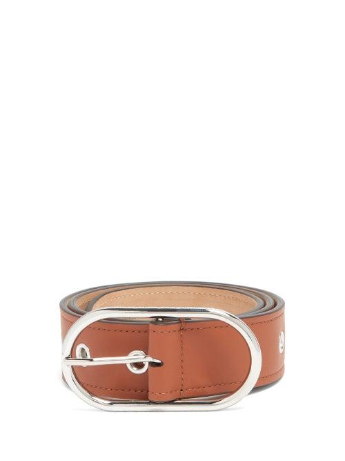 Matchesfashion.com Acne Studios - Masculine Large Logo-buckle Leather Belt - Womens - Brown