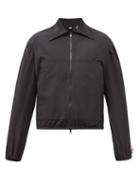 Boramy Viguier - Spread-collar Cotton-blend Poplin Bomber Jacket - Mens - Black
