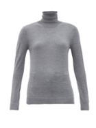 Matchesfashion.com Burberry - Elaina Roll-neck Wool-blend Sweater - Womens - Grey