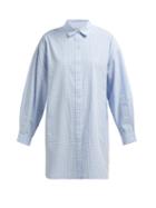 Matchesfashion.com Mes Demoiselles - Checked Oversized Cotton Shirt - Womens - Blue White