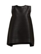 Matchesfashion.com Pleats Please Issey Miyake - Pleated Slit Side Tunic Top - Womens - Black