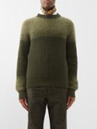 Erdem - Caspian Gradient Waffle-knit Sweater - Mens - Green
