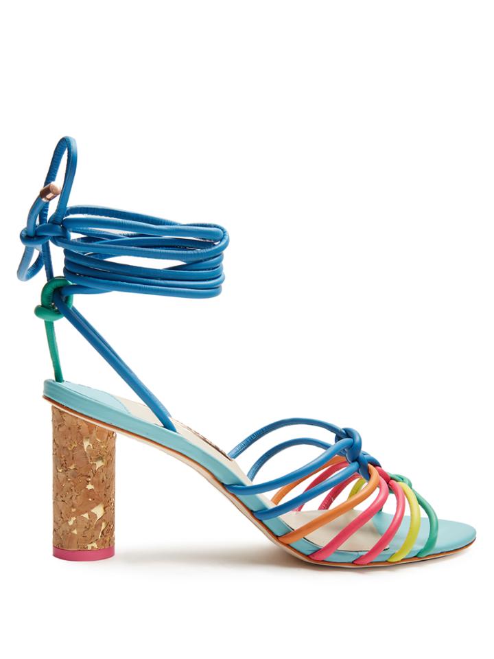 Sophia Webster Copacabana Cork-heel Leather Sandals