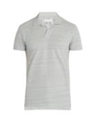 Matchesfashion.com Orlebar Brown - Felix Cotton Piqu Polo Shirt - Mens - Grey