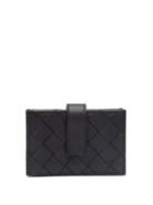 Matchesfashion.com Bottega Veneta - Intrecciato-woven Leather Cardholder - Mens - Black