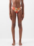 Erdem - Vacation Thea Floral-print Bikini Briefs - Womens - Red Multi