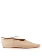 Matchesfashion.com Stella Mccartney - Ankle Bracelet Point Toe Flats - Womens - Nude