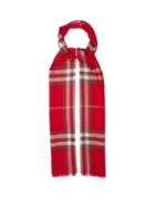 Matchesfashion.com Burberry - Giant Check Wool-blend Woven Scarf - Womens - Red Print