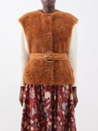 Ulla Johnson - Selene Shearling Gilet - Womens - Dark Brown