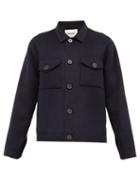 Matchesfashion.com Nanushka - Rhyes Wool-blend Overshirt Jacket - Mens - Black Navy