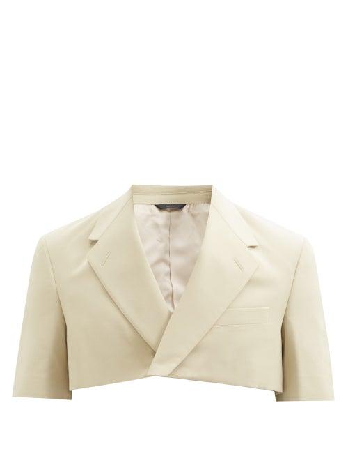Fendi - Cropped Cotton Blazer - Mens - Beige