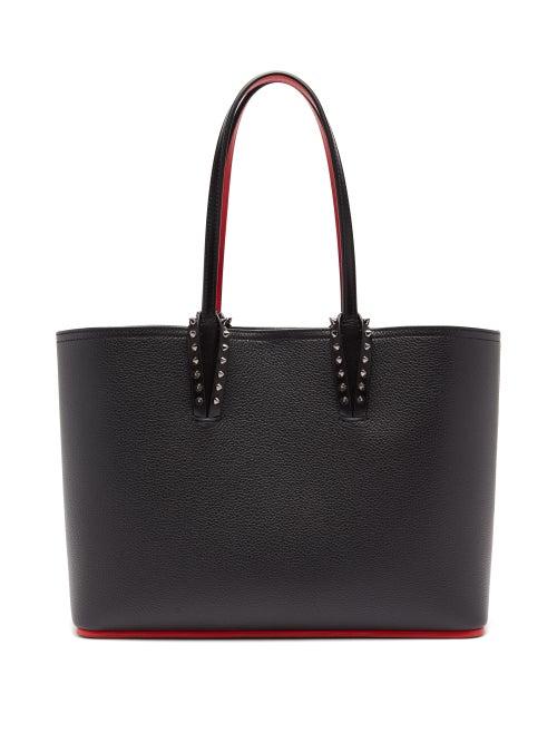 Matchesfashion.com Christian Louboutin - Cabata Small Spike-embellished Leather Tote Bag - Womens - Black