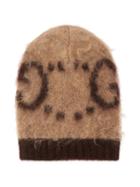 Matchesfashion.com Gucci - Gg-jacquard Mohair-blend Beanie Hat - Womens - Beige Multi