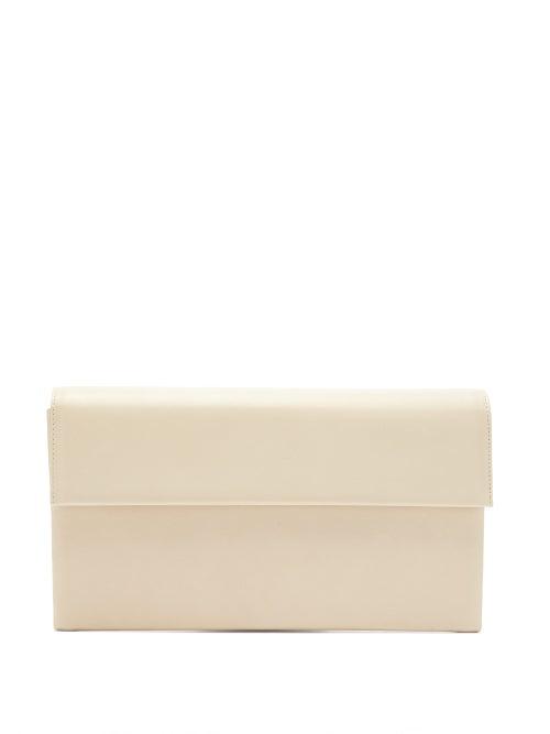 Matchesfashion.com Tsatsas - Haze Leather Clutch Bag - Womens - Ivory