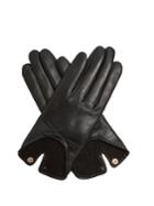 Agnelle Bow-embellished Leather Gloves