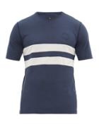 Matchesfashion.com Iffley Road - Cambrian Striped Piqu T Shirt - Mens - Navy Multi