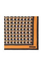 Matchesfashion.com Prada - Geometric Print Silk Pocket Square - Mens - Multi