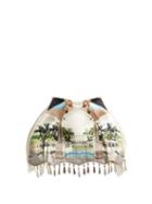 Matchesfashion.com Mary Katrantzou - Archway Lampshade Printed Satin Mini Skirt - Womens - White Multi