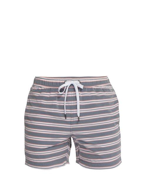 Matchesfashion.com Onia - Charles Striped Swim Shorts - Mens - Light Orange