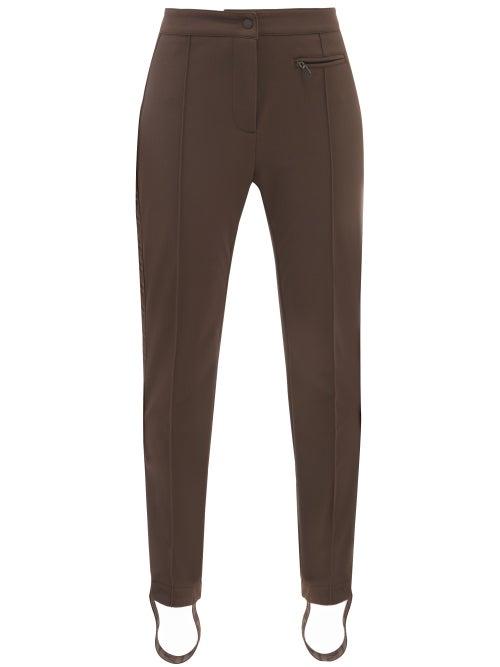 Fendi - Fendi Rama Ff-jacquard Softshell Ski Trousers - Womens - Black