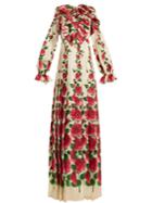 Gucci Le Jardin De Rose Silk-twill Dress