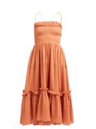 Matchesfashion.com Loup Charmant - Alghero Organic Cotton Dress - Womens - Dark Orange