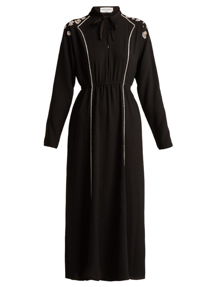 Sonia Rykiel Crystal-embellished Crepe Maxi Dress