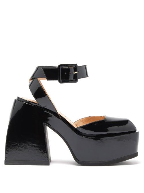 Ladies Shoes Nodaleto - Bulla Sofia Patent-leather Platform Pumps - Womens - Black