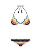 Matchesfashion.com Missoni Mare - Zigzag Edged Striped Bikini - Womens - Multi