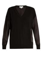 Amanda Wakeley The Vikander Silk-satin And Cashmere Sweater
