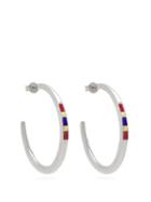 Matchesfashion.com Jessica Biales - Saxony Enamel & Sterling Silver Earrings - Womens - Silver