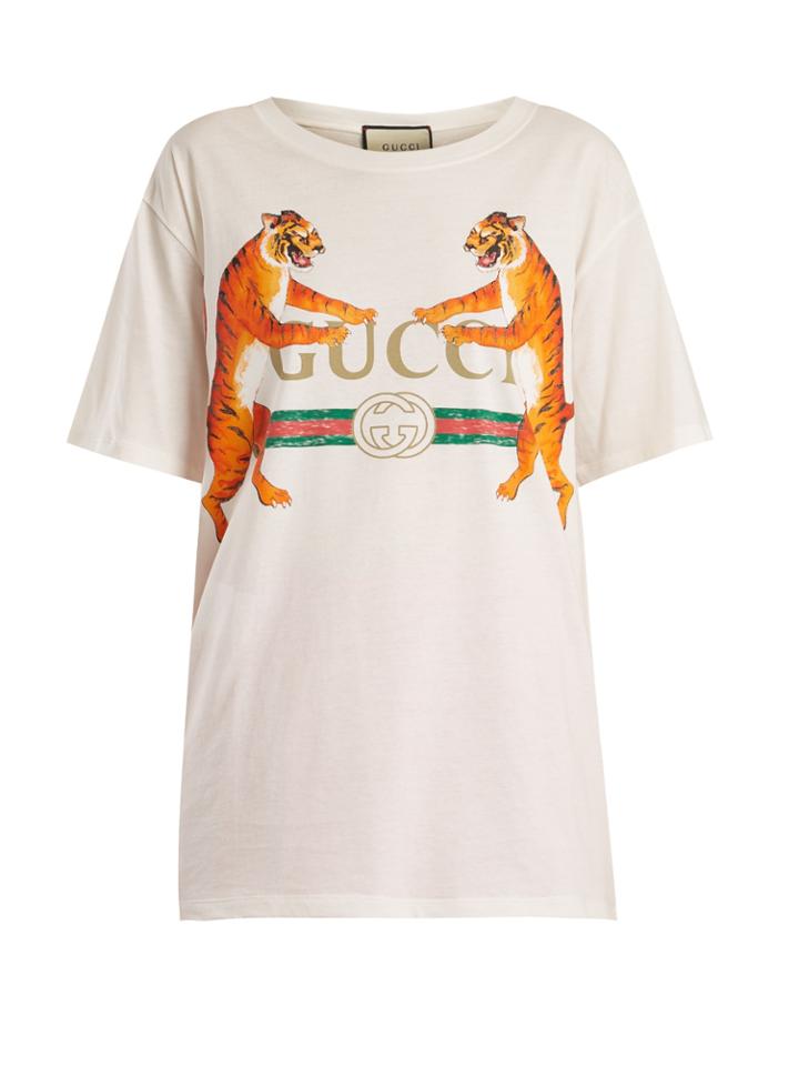 Gucci Tiger-print Jersey T-shirt