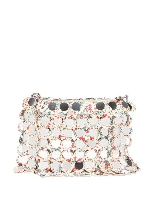 Matchesfashion.com Paco Rabanne - Sparkle 1969 Floral Printed Shoulder Bag - Womens - Silver Multi