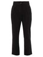 Matchesfashion.com La Collection - Katharina Cropped-leg Wool-blend Trousers - Womens - Black