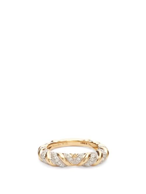 Matchesfashion.com Yvonne Lon - Heart Alliance Diamond & 18kt Gold Ring - Womens - Yellow Gold
