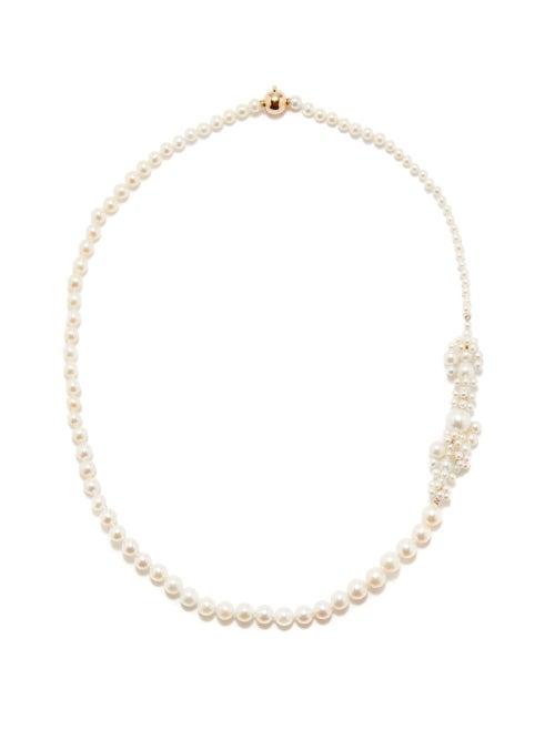 Sophie Bille Brahe - Peggy Fontaine Pearl & 14kt Gold Necklace - Womens - Pearl