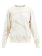 Matchesfashion.com Les Tien - Tie-dye Brushed-back Cotton Sweatshirt - Womens - Beige