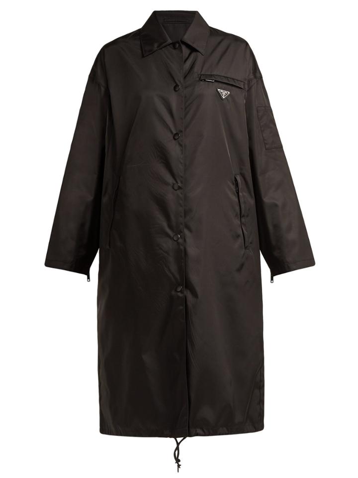 Prada Point-collar Nylon Coat