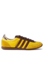 Adidas X Wales Bonner - Japan Blanket-stitched Leather And Suede Trainers - Mens - Yellow Multi
