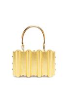 Matchesfashion.com Sabry Marouf - The Djed Minaudire Gold Leaf & Wood Bag - Womens - Gold