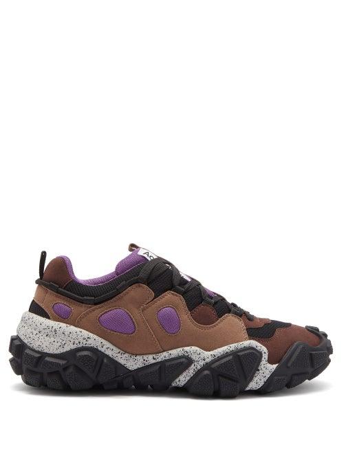 Matchesfashion.com Acne Studios - Bolzter Suede And Mesh Trainers - Mens - Brown Multi
