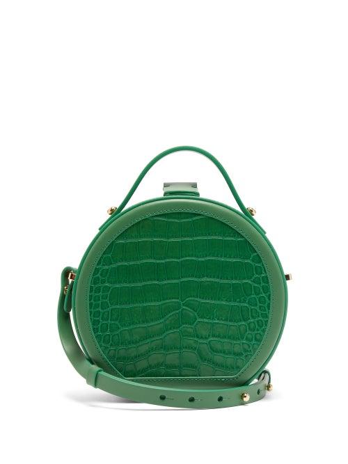 Matchesfashion.com Nico Giani - Tunilla Mini Crocodile Effect Leather Bag - Womens - Green