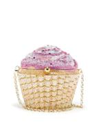 Judith Leiber - Cupcake Strawberry Crystal-embellished Clutch - Womens - Pink Multi