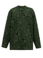 Matchesfashion.com Balenciaga - Love Jacquard Wool Blend Sweater - Mens - Black Green