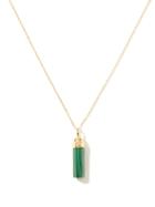 Matchesfashion.com Luis Morais - Bolt Malachite & 14kt Gold Pendant Necklace - Mens - Green